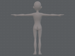 base mesh man character v18 3D-Modell