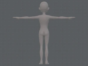 base mesh man character v18 3D Model