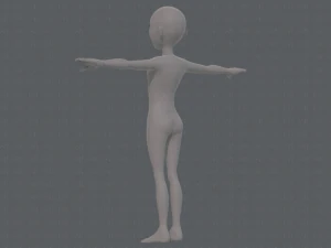 base mesh man character v18 3D Model