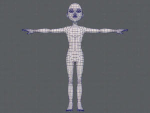 base mesh man character v18 3D Model
