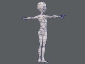 base mesh man character v18 3D Model