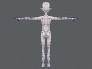 base mesh man character v18 3D Model
