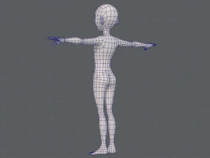 base mesh man character v18 3D Model