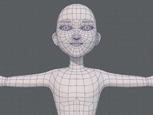 base mesh man character v18 3D Model