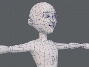 base mesh man character v18 3D Model