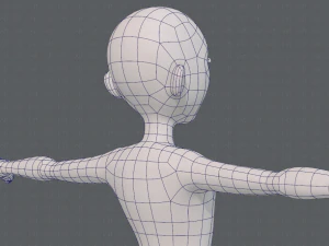 base mesh man character v18 3D Model