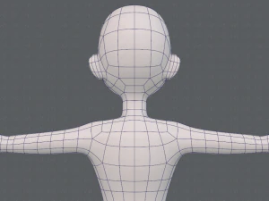 base mesh man character v18 3D Model