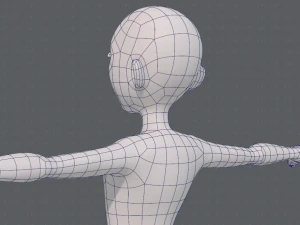 base mesh man character v18 3D Model