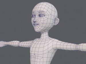 base mesh man character v18 3D Model