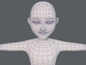 base mesh man character v18 3D Model