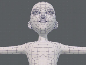 base mesh man character v18 3D Model