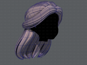 3d hair style for girl v61 Modelo 3D