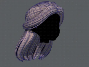3d hair style for girl v61 3D Model