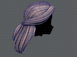 3d hair style for girl v61 Modelo 3D