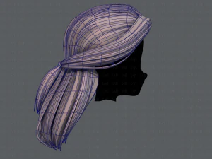3d hair style for girl v61 3D Model