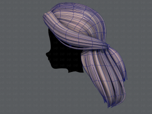 3d hair style for girl v61 Modelo 3D