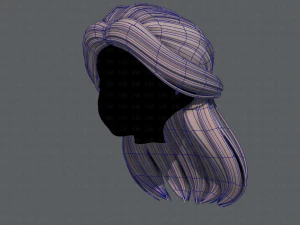 3d hair style for girl v61 3D Model