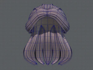 3d hair style for girl v61 3D Model