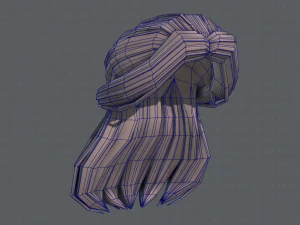 3d hair style for girl v61 3D Model