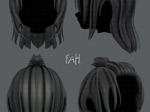 Acconciatura 3d per ragazza v62 Modello 3D