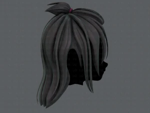 3d hair style for girl v62 3D Model