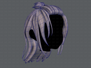 3d hair style for girl v62 3D Модель