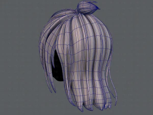 3d hair style for girl v62 3D Model