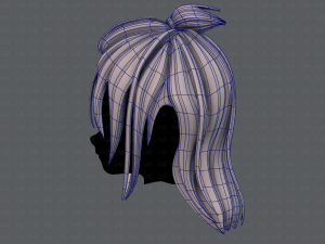 3d hair style for girl v62 3D Модель