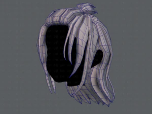 3d hair style for girl v62 3D Model