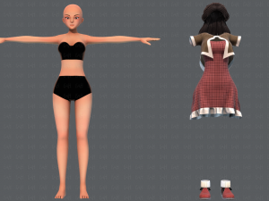 base womanv07 clothing v01 3D Модель