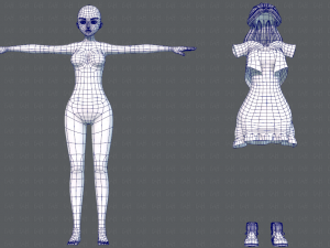 base womanv07 clothing v01 3D Модель