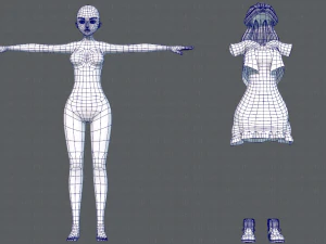 base womanv07 clothing v01 3D Model