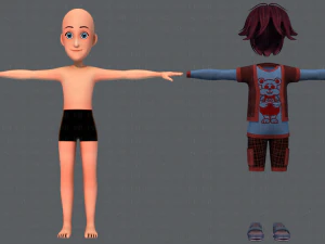 base boyv07 clothing v01 3D Model