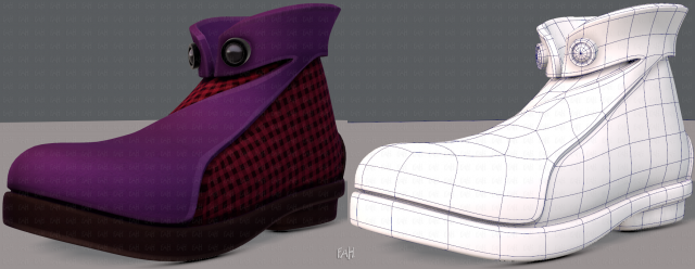 shoes cartoonv41 Modelo 3D .c4d .max .obj .3ds .fbx .stl .blend 