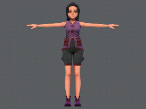 base girlv06 abbigliamento v01 Modello 3D