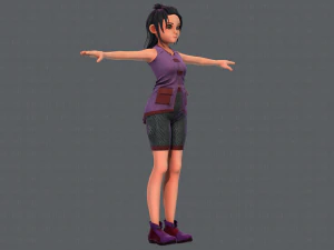 base girlv06 abbigliamento v01 Modello 3D