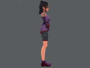 base girlv06 abbigliamento v01 Modello 3D