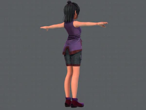 base girlv06 abbigliamento v01 Modello 3D