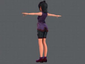 base girlv06 abbigliamento v01 Modello 3D