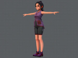 base girlv06 abbigliamento v01 Modello 3D