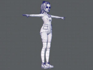 base girlv06 abbigliamento v01 Modello 3D