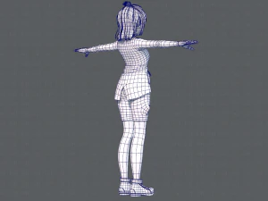 base girlv06 abbigliamento v01 Modello 3D