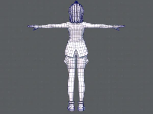 base girlv06 abbigliamento v01 Modello 3D