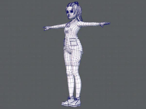 base girlv06 abbigliamento v01 Modello 3D