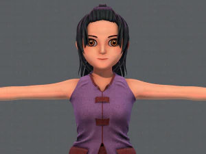 base girlv06 abbigliamento v01 Modello 3D