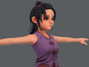 base girlv06 abbigliamento v01 Modello 3D