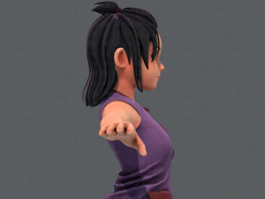 base girlv06 abbigliamento v01 Modello 3D