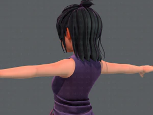 base girlv06 abbigliamento v01 Modello 3D