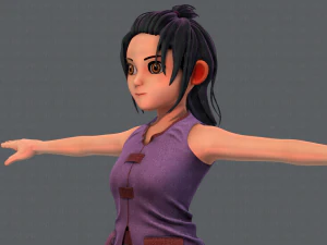 base girlv06 abbigliamento v01 Modello 3D