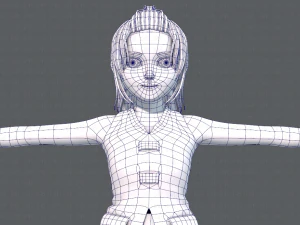 base girlv06 abbigliamento v01 Modello 3D